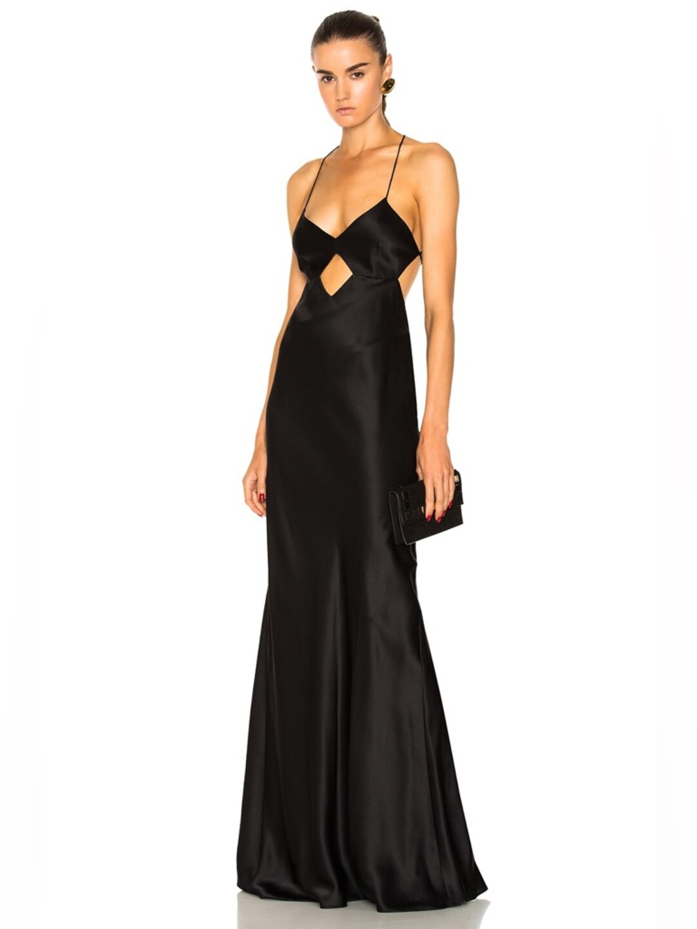 Michelle Mason Black Silk Gown - XS/S